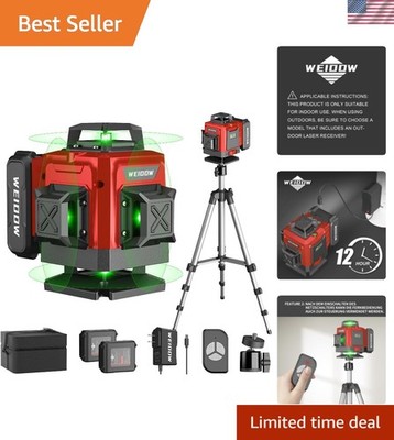 Durable 4D Self-Leveling Laser Level with Case & Tripod for Construction Use