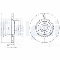 2X Bremsscheibe Delphi BG9843 FüR Alfa 156 147 GT Sportwagon GTA 932 BXB00 937