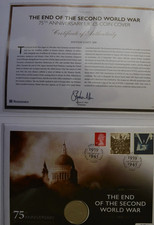 2020 End of the Second World War £5 Coin & Stamp Cover N0 104