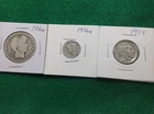 Silver 1906D Barber Half - Silver 1936D Mercury Dime - 1937 Buffalo Nickel