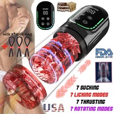 Male Masturbator Automatic Sex Toy Hands Free Stroker Cup Adult Toy for Men
