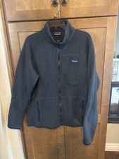 Men’s Patagonia Fleece Jacket Full Zip Large Blue Polar