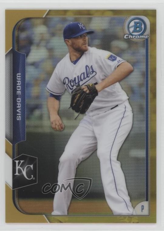 2015 Bowman Chrome Gold Refractor /50 Wade Davis #69 6e0