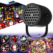 Christmas LED Laser Projector Light Snowflake Elk Party Lamp Outdoor Landscape
