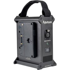 Aputure 2-Bay Battery Power Station for Nova P300c LED Soft Light, A-Mount