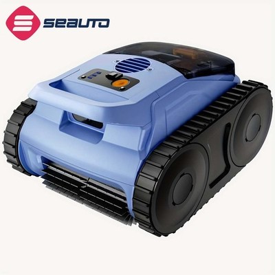 Seauto Cordless Robotic Pool Vacuum Wall Waterline Pool Cleaner Up to 2000 Sq.ft