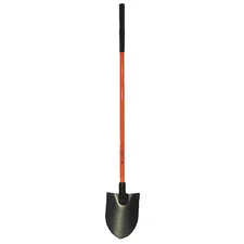 Nupla 6894320 Round Point Non-Conductive Shovel, 14 Ga Steel Blade, Standard