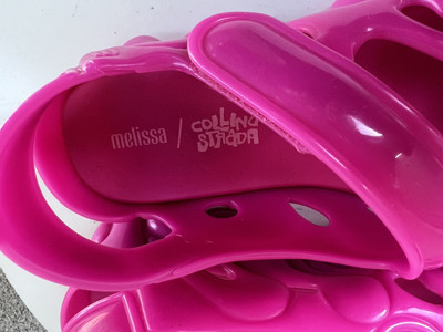 Melissa & Collina Strada Pink Chunky Sandals Puff Platform Sz 6 | eBay