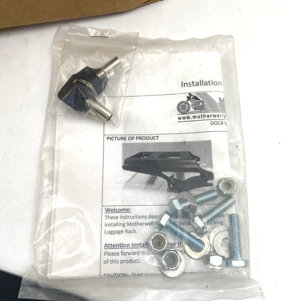 Motherwell Detachable Locking Tour Pak Mounting Rack Chrome 09-23 Harley Touring - Image 3 of 4