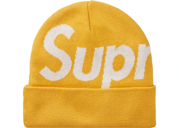Taille OS   Bonnet Supreme Big Logo Beanie (FW23) Gold Beanie (FW23) Gold 