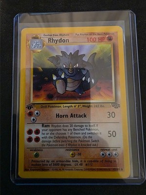 1999 Pokemon WOTC Rhydon 45/64 Jungle 1st Edition