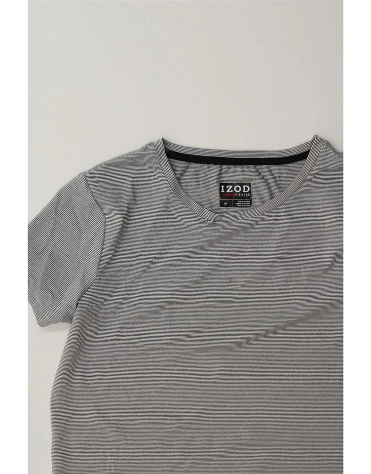 Camiseta Top IZOD Mujer Reino Unido 14 Gris Medio Rayas Poliéster UF07 Foto 3 de 3