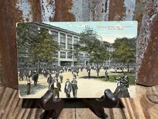 Antique 1912 Packard Motor Co. Factory Detroit MI Tinted Postcard