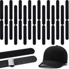 Hat Sweat Liner 30 Pcs Cap Absorbent Sweat Pad Hat Sweat Protector Medium Black