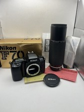 Nikon F70 35mm SLR + Zoom-Nikkor F/5.6 100–300mm Lens Boxed With Paper| Untested