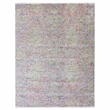 9' x 12' Gray Goose Oushak influence with Salt and Pepper Motif Wool Rug R75305