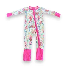 Birdie Bean Brielle Bamboo Convertible Romper 3-6 Months Mermaids