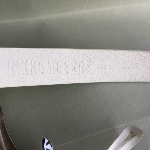 BIKKEMBERGS White Leather Men's Belt Size XL : 105 - Picture 5 of 12