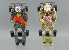 Vintage 1980's Hot Wheels Speed Demons Diecast Metallic Gold Chrome ZOMBOT Lot