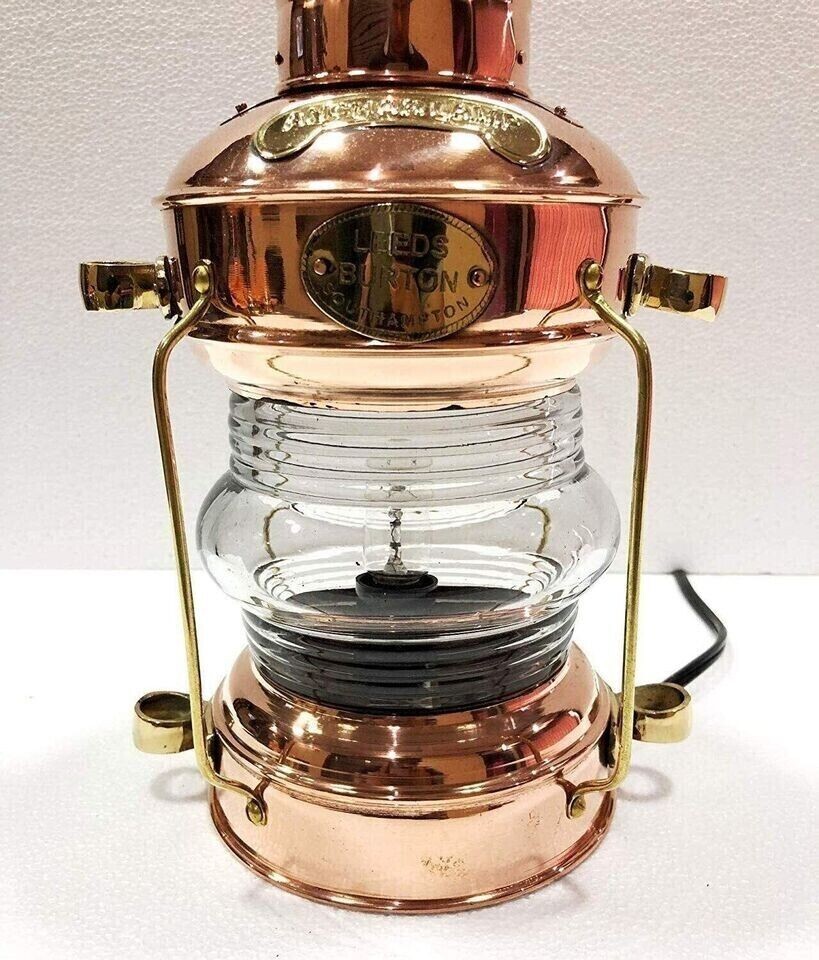 Lampe Bâbord Bateau En Laiton Ancien – Brûleur à Pétrole – 23 Cm – Sea-Club