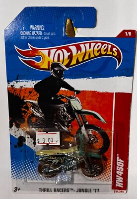 2011 HOT WHEELS GREEN HW450F 1/6 THRILL RACERS SERIES 211/244