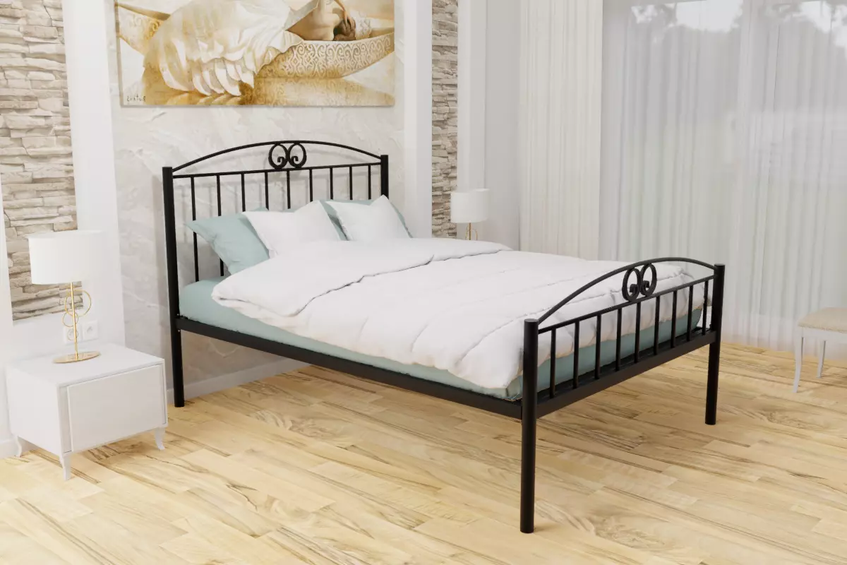 Ashford Extra Strong Wrought Iron Bed Frame w Mesh Base 10 Years Guarantee