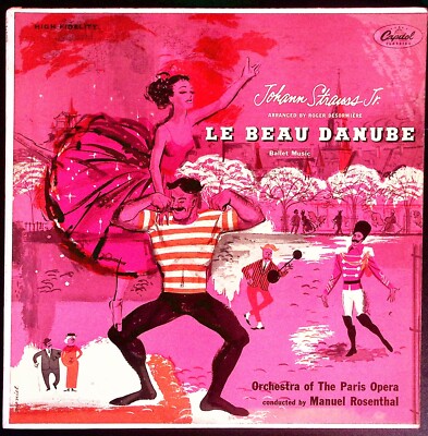 MANUEL ROSENTHAL ORCHESTRA PARIS OPERA LE BEAU DANUBE CAPITOL VG VINYL LP 218-5