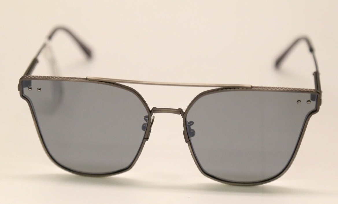 Bottega Veneta BV0140S 002 Grey Rectangle Smoke Lens