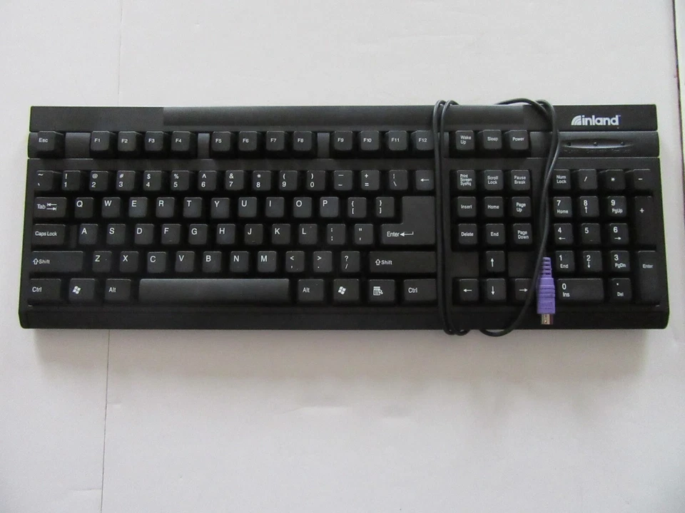 NIP Inland Windows 107 Key PS/2 Keyboard Quiet Type Spill Proof MC855718 - Image 4 of 4