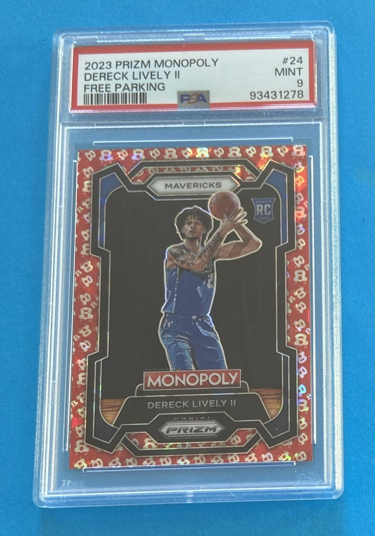 2023 Prizm Monopoly Free Parking Prizm #24 Dereck Lively II PSA 9