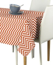 Orange Chevron Signature Tablecloths - Assorted Sizes
