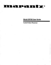 Marantz SR780 Surround Receiver Owners Manual