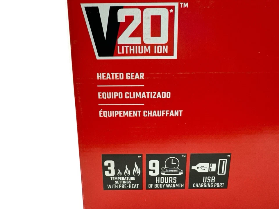 Craftsman 20V мужской гибридный с подогревом куртка S серый w аккумулятор CMXCGRAJ10GD1-S новый - Изображение 3 из 4