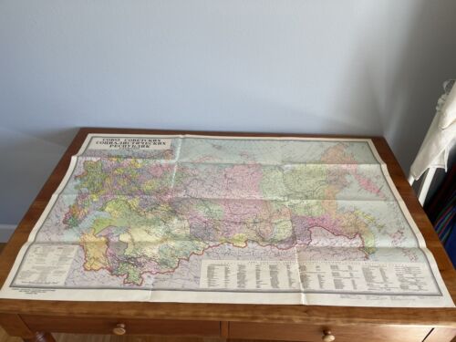 Large 28  x 44  Soviet Union Map, 1986, Vintage, near mint condition, in Russian - Picture 1 of 12