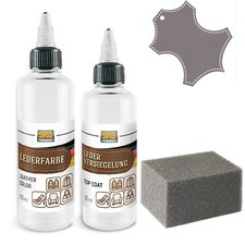 Leder Reparatur Set. Lederfarbe Audi hellgrau/platin hell. Leather repair.