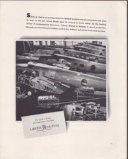 1941 Print Ad Liberty Mutual Safety is Vital in Re-Arming America Airplane