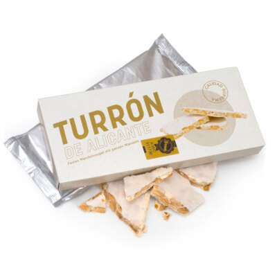 Turrón de Alicante - Festes Mandelnougat aus ganzen Mandeln (32,67 EUR/kg)