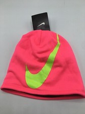 Nike Beanie Hat PINK Yellow Swoosh- New with Tags Size 4-6 Children Youth NWT