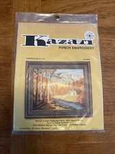 Kazari Punch Embroidery Kit  A-67 VTG Pattern  1981 8  x 10  