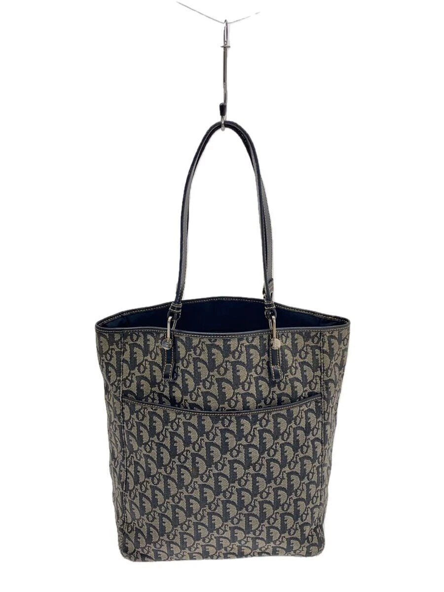 Sac fourre tout Christian Dior bleu marine motif complet occasion