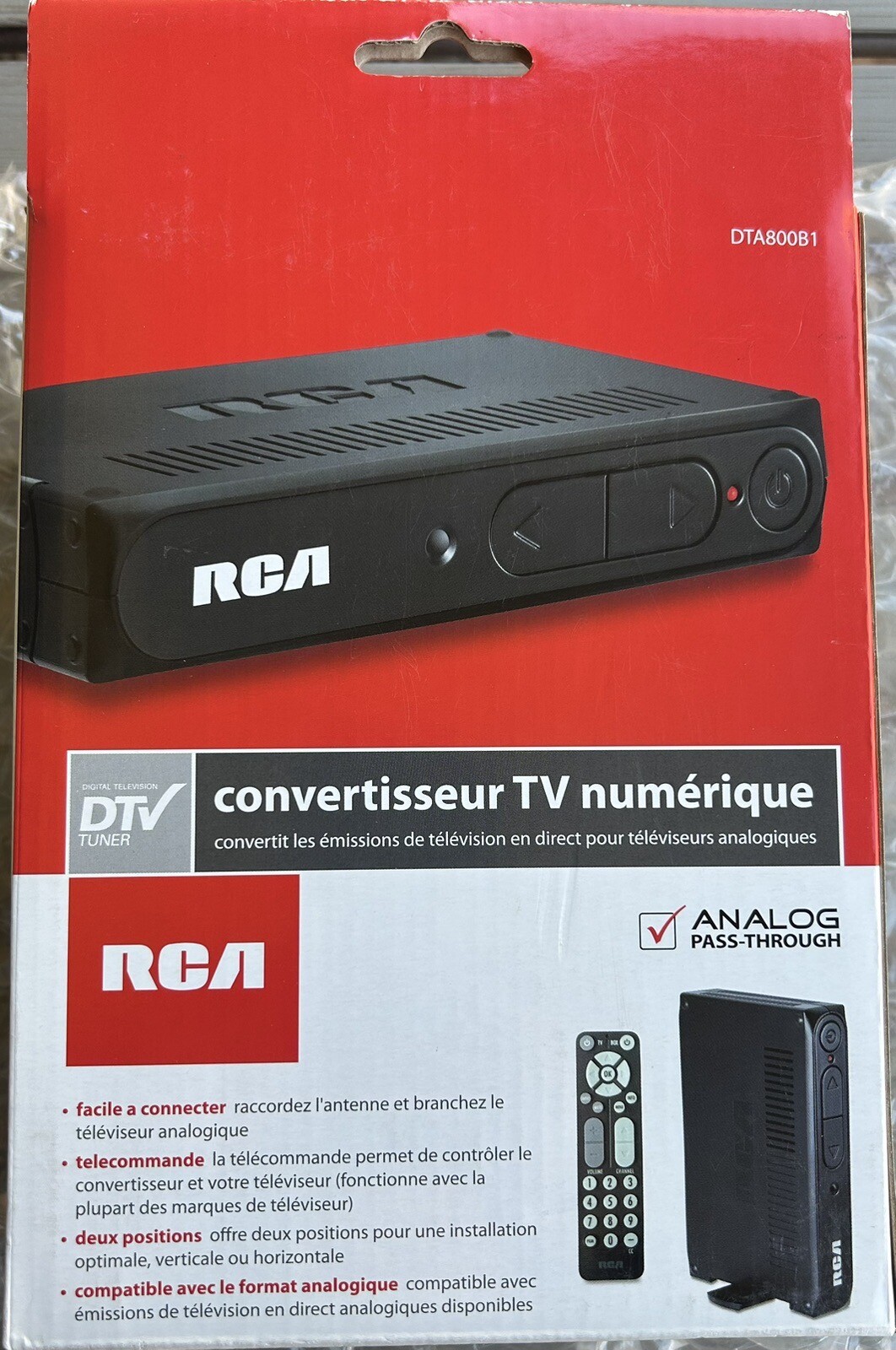 RCA DigitaltoAnalog TV Converter Box DTV Tuner w/ Remote & Cables
