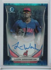 2014 Bowman Chrome LeVon Washington Bubble Refractor Auto #'ed 01/99 Indians