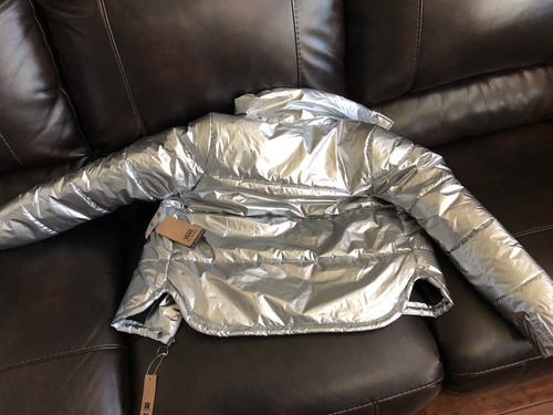 vans silver puffer jacket