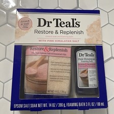 Dr Teal's Restore  Replenish Pink Himalayan Epsom Salt  Foaming Bath Gift Set