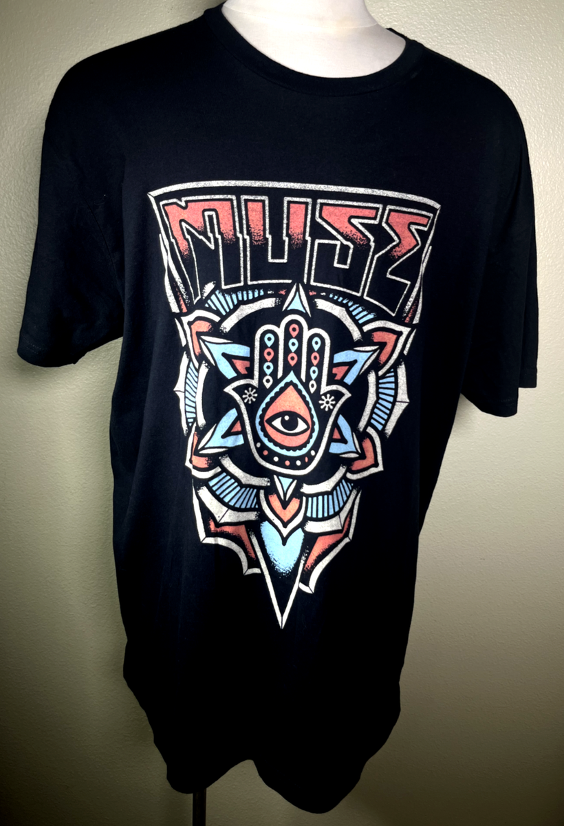 Muse Tour 2017 North American Concert Black 100% Cotton T-Shirt