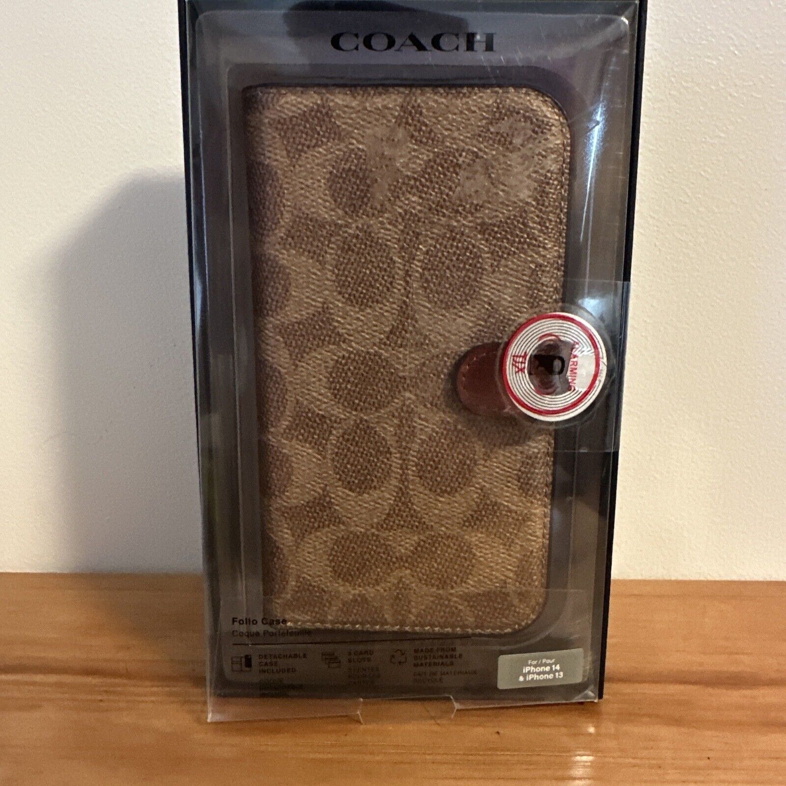 Coach iPhone 14 Pro Max Case in Signature Canvas in Grey - Size One