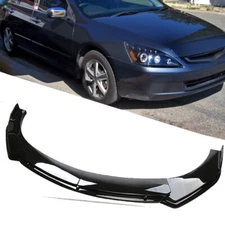 For 03-2007 Honda Accord Front Bumper Lip Spoiler Splitter Body Kit Gloss Black