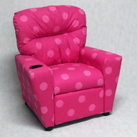 Brazil Furniture Cupholder Child Recliner - Oxygen, Pink on sale Brazil Furniture Cupholder Child Recliner - Oxygen, Pink on sale