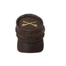 American Civil War Kepi leather cap, extraordinary craftsmanship.