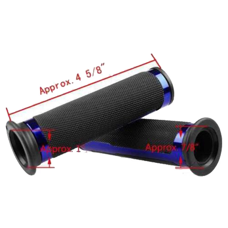 Motorcycle 7/8" Rubber Hand Grips For Honda CB1000R 500F Kawasaki Z1000 800 650 - Image 4 of 4
